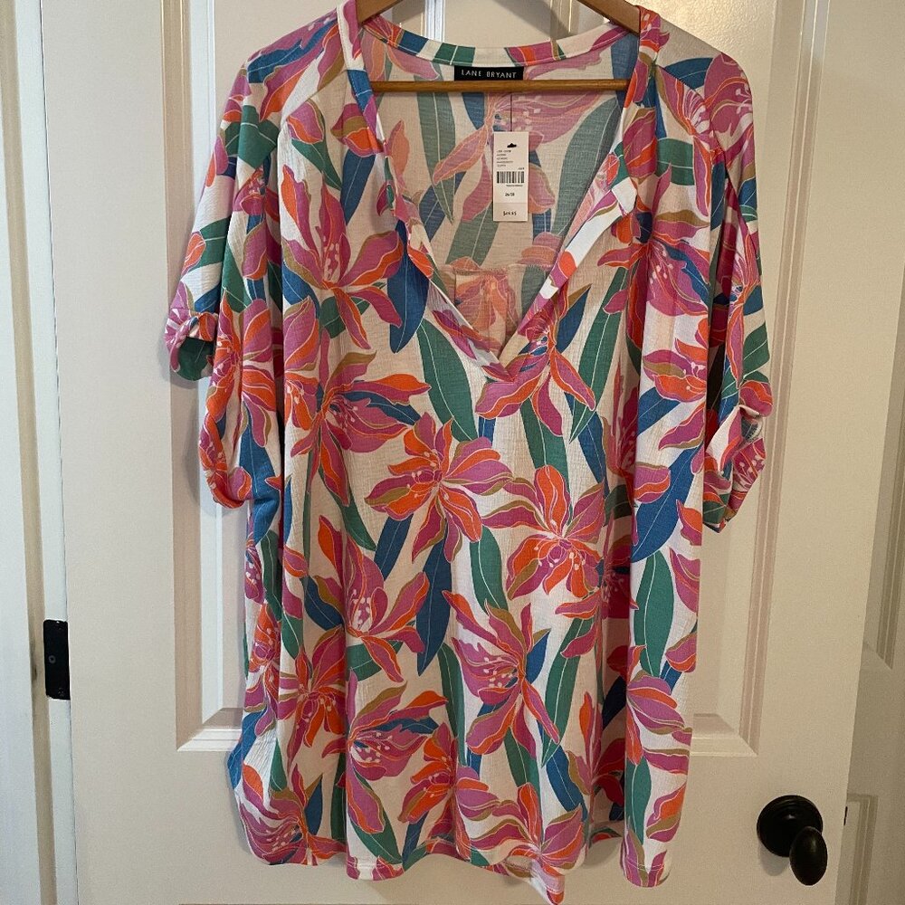NWT Lane Bryant Florida Print T-shirt - 26/28